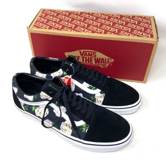 VANS Old Skool Floral Shoes Casual Canvas Suede Black Sneakers Men’s VN0A38G1VRK - Picture 10 of 11